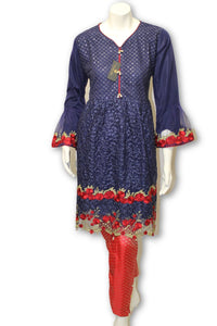 D02 Pakistani Indian Women 3 Piece Semi Formal Dress