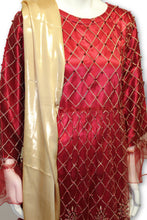 D12 Pakistani Indian Women Embroidered Organza Formal Dress