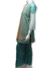 D10 Pakistani Indian Women Embroidered Organza Formal Dress