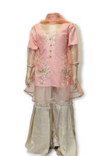 B03 Pakistani Indian Girls 3pc Fancy Peplum Shirt Style