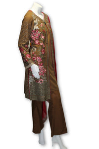 E06 Pakistani Indian 3 Pc Party Wear Chiffon Dress