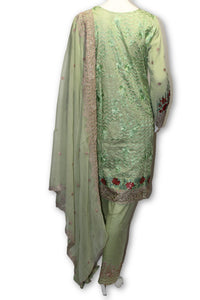 E05 Pakistani Indian 3 Pc Party Wear Lawn Dress