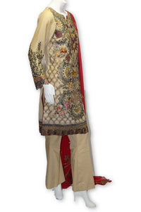 E01 Pakistani Indian 3 Pc Party Wear Chiffon Dress