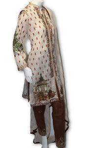 E08 Pakistani Indian 3 Pc Party Wear Lawn Dress
