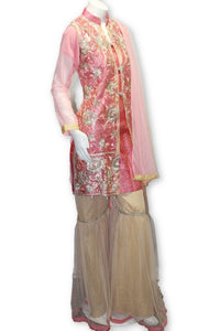 E14 Pakistani Indian 3 Pc Party Wear Net Dress