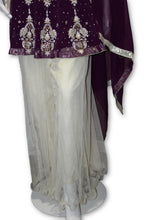 E15 Pakistani Indian 3 Pc Party Wear Peplum Chiffon Dress