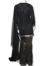Black Beauty Fancy Wedding 3 Pcs Gharara Pants Suit Pakistani Indian Style