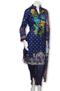 A07 Pakistani Indian Fine Design 3 Pcs Embroidered  Lawn Suit