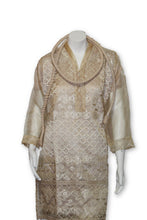 D19 Pakistani Indian Women Embroidered Organza Formal Dress