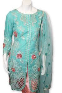 E21 Pakistani Indian 3 Pc Party Wear Net Dress