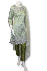 E20 Pakistani Indian 3 Pc Party Wear Net Dress