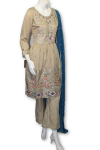 E19 Pakistani Indian 3 Pc Party Wear Chiffon Dress