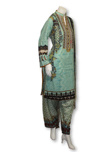 A18 Pakistani Indian Fine Design 3 Pcs Embroidered  Lawn Suit