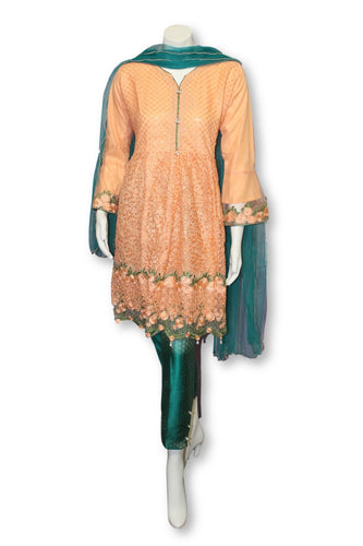 D16 Pakistani Indian Women 3 Piece Semi Formal Dress