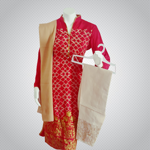 MB Women's Indian Clothing Style Ethnic Kurta Tunic Anarkali 3 piece Suit -  In-Sattva